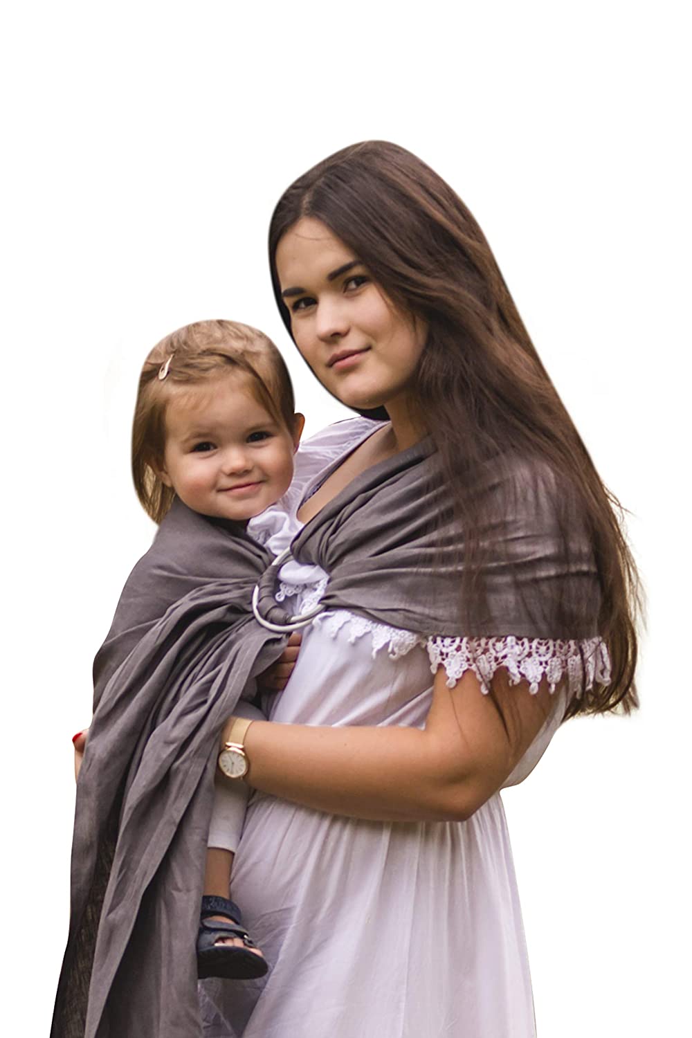 Joy and Joe 2m x 0.7m Lightweight Breathable Woven Canvas Baby Ring Sling Made in the UK with Integrated Pouch and Coloured Instruction Book