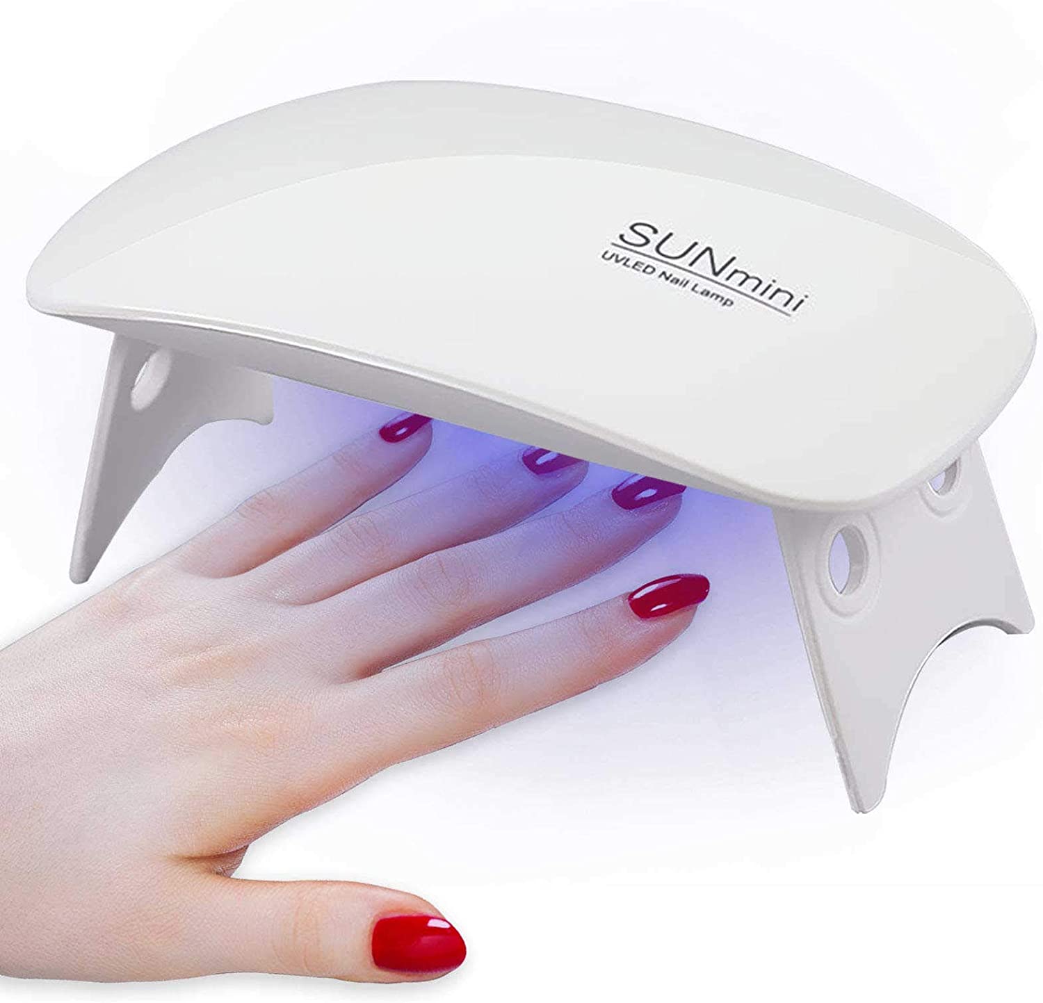 SharpCost Mini UV Lamp Nail Dryer for Nails, 6 W USB Portable LED Nail Lamp Curing La