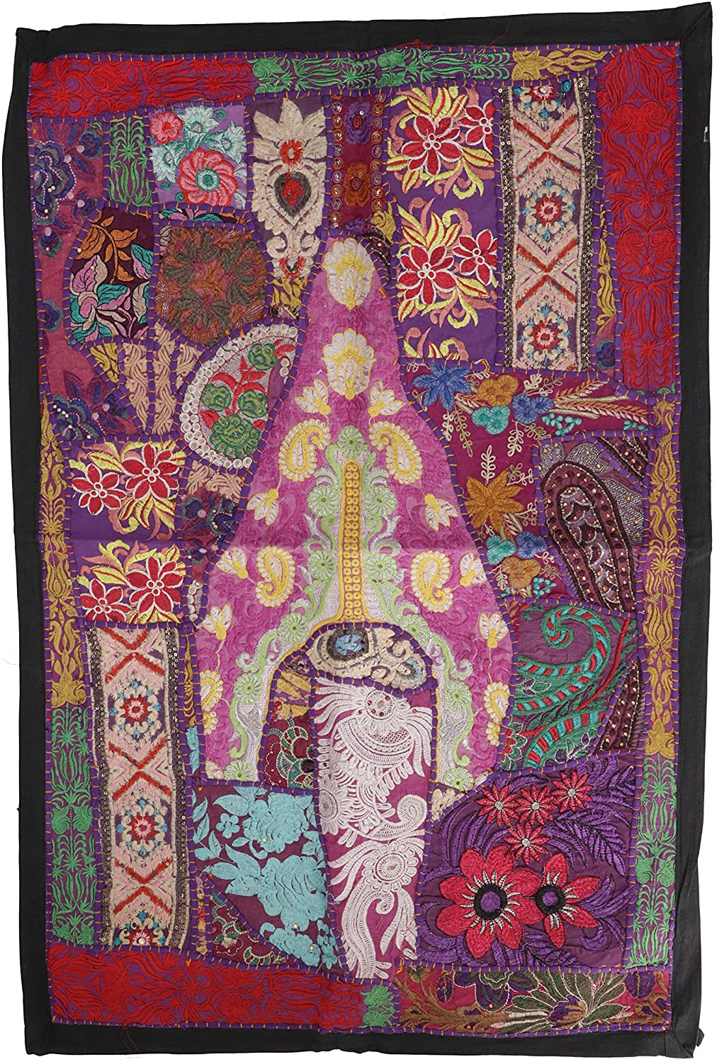 Guru – Shop, Patchwork, Wall Hanging Tapestry, Individual Item 95X65X0,5 Cm