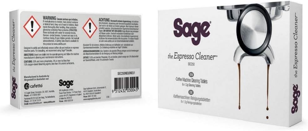 Sage appliances saga cafe cleaning tabs cleaning capsules for espresso machine