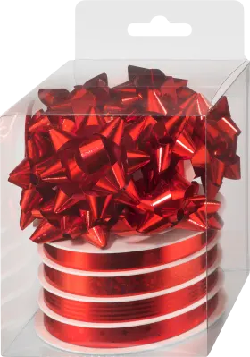Profissimo gift ribbon set red, 1 piece