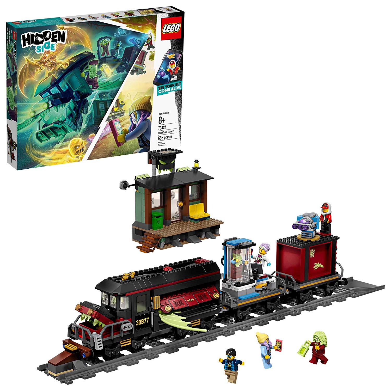 Lego Hidden Side 70424 Ghost Train Express, Ghost Playset (698 Pieces)