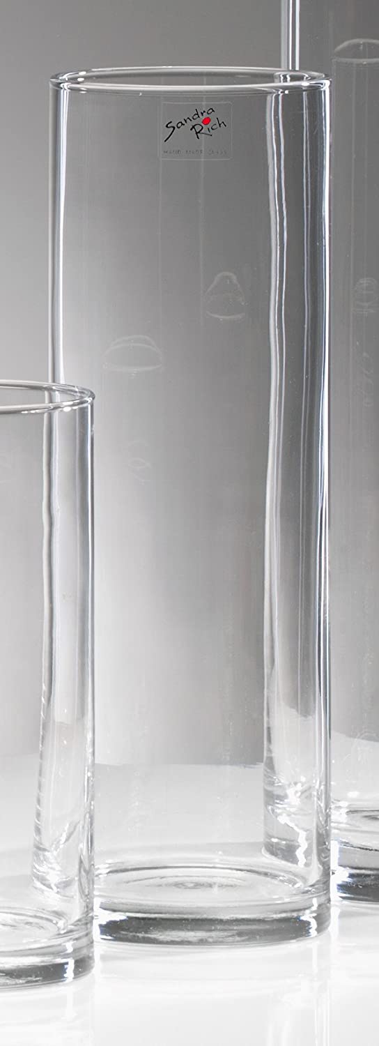 Sandra Rich CYLI Glass Vase Table Vase Flower Vase Cylinder 30 cm
