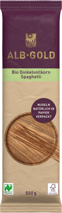 Noodles, spaghetti made from spelt wholemeal, Naturland, 500 g