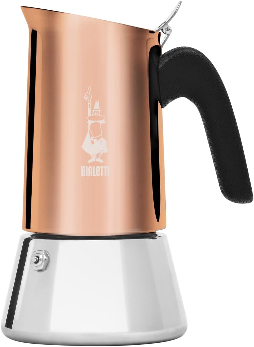 Bialetti New Venus Bronze Coffee Maker, 4 cups (170 ml), insulated handle, suitible for induction hobs, stainless steel, bronze