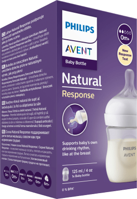 Baby bottle natural response white, from birth, 125 ml, 1 st