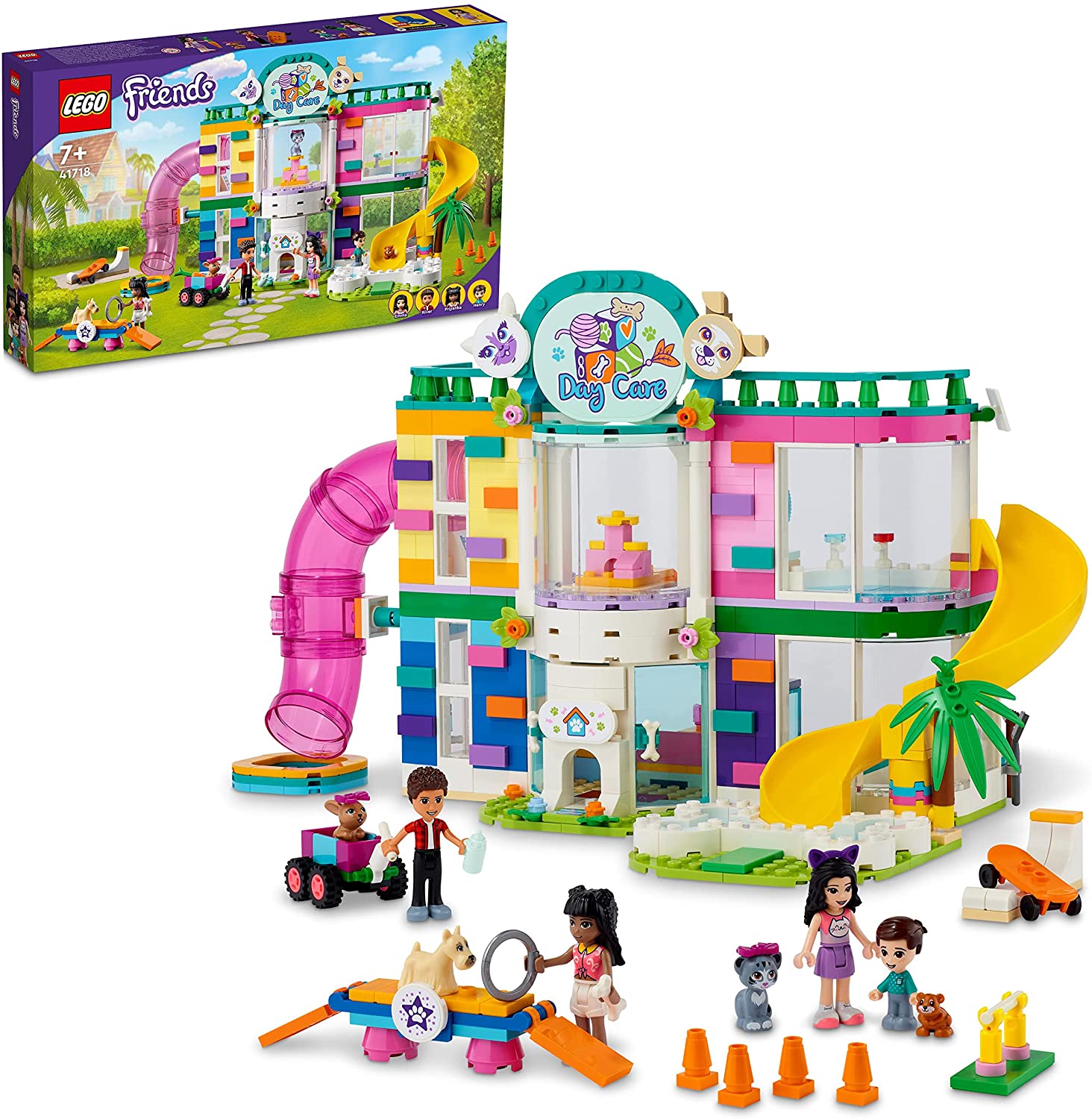 LEGO 41718 Friends Animal Daycare, Heartlake City Playset with Animal Figur