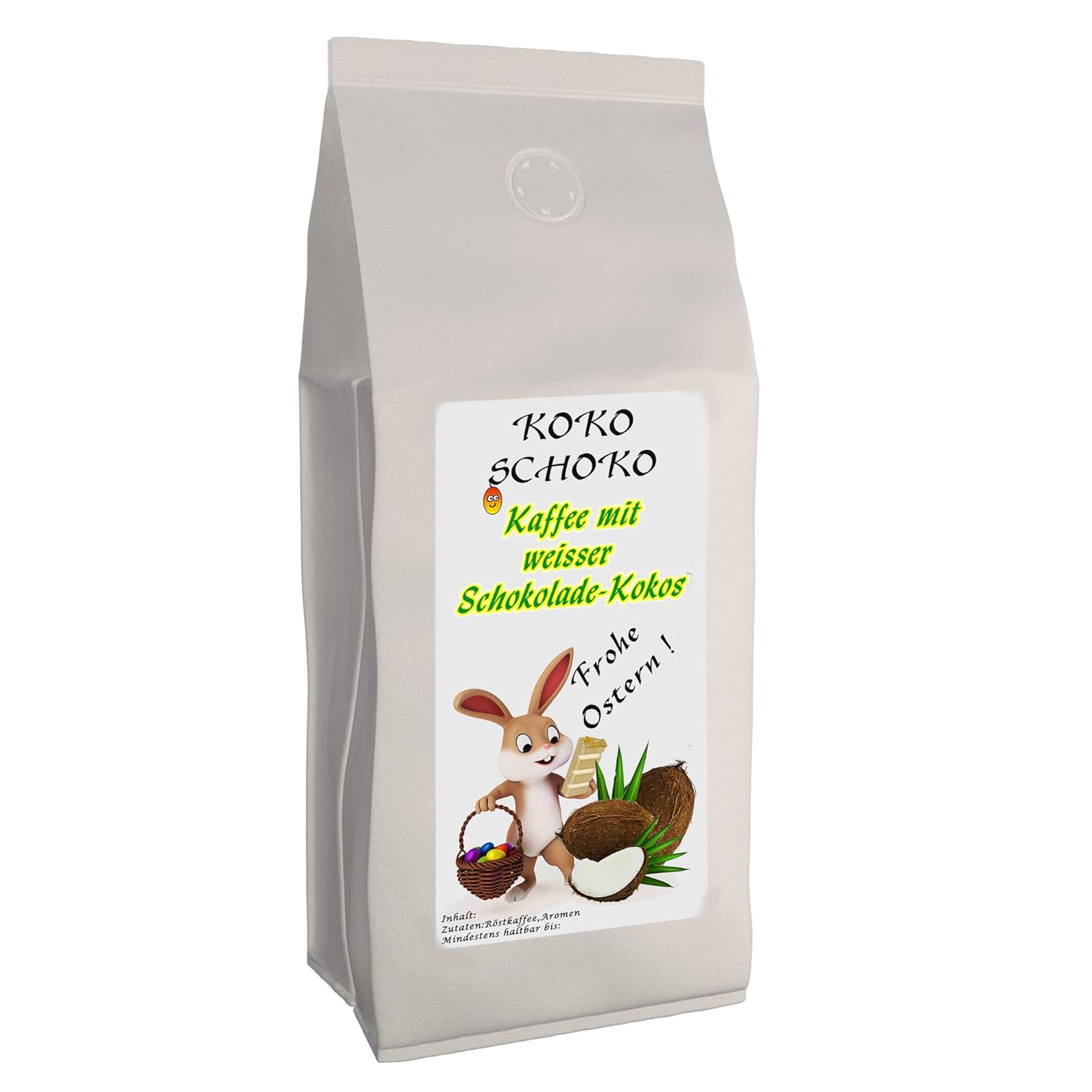 Aroma Coffee - Flavored Coffee \"Koko Chocolate\" Coconut Chocolate 500 g Whole Bean - Top Coffee - Gentle and Fresh Roasted in Own Roastery