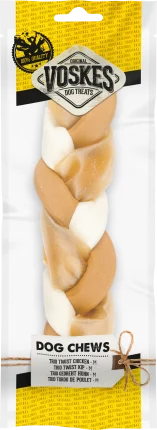 Chew snack dog with chicken, trio twist chicken, 1 pc