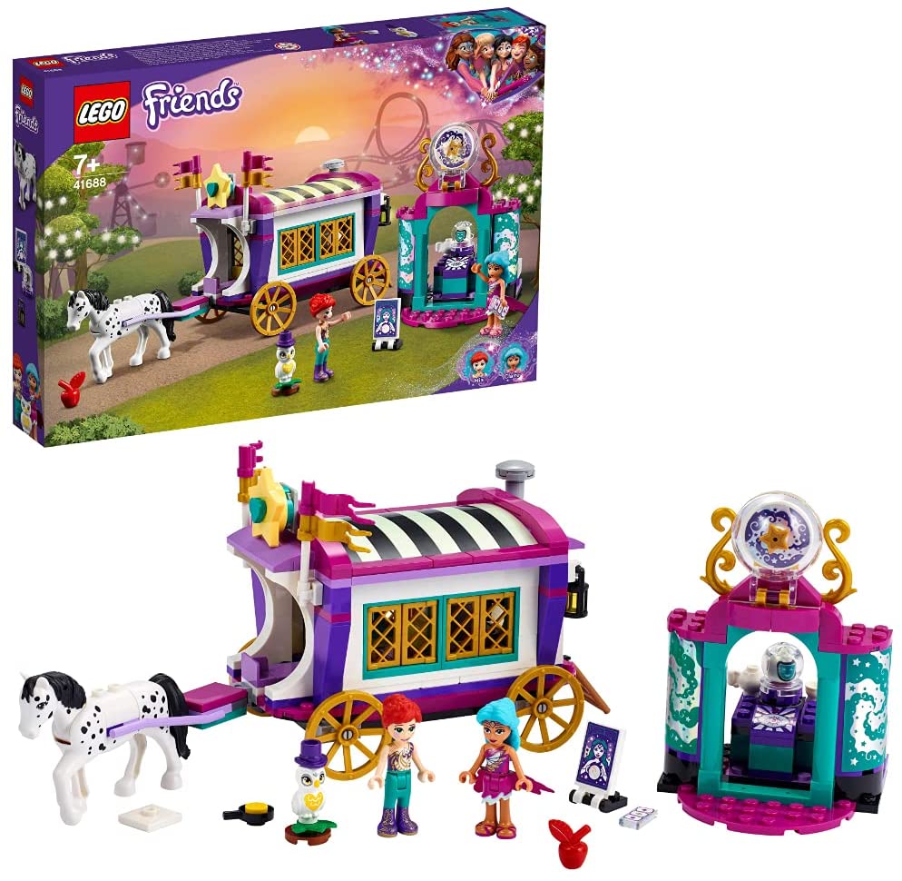 LEGO 41688 Friends Magic Caravan Caravan Toy with Mini Dolls and Horse, Amu