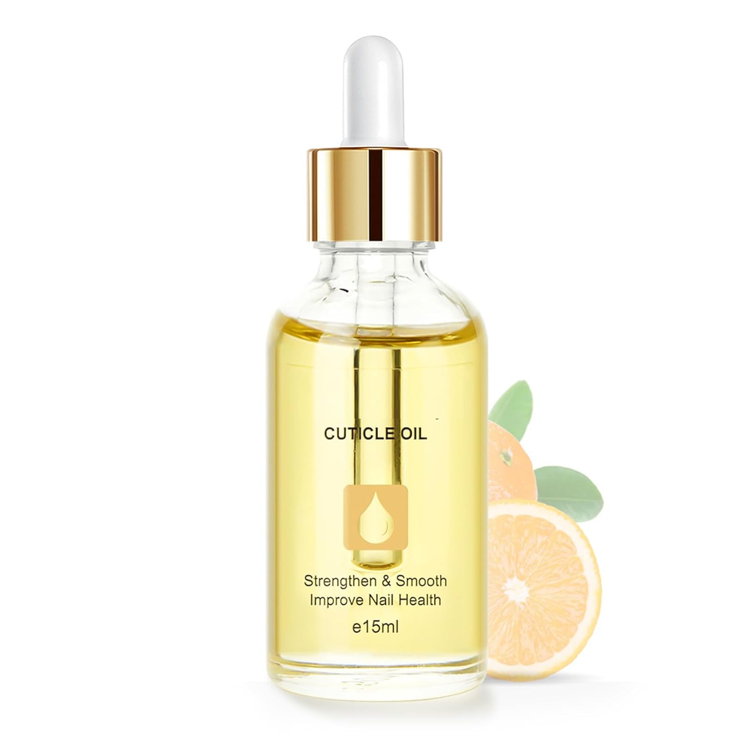 Nail Cuticle Oil, Nail Oil for Cuticles and Stronger Nails, Nail Care Oil for Hands and Feet, Cuticle Oil with Pipette, Nail & Cuticle Oil, Nail Strengthening Oil (Orange)