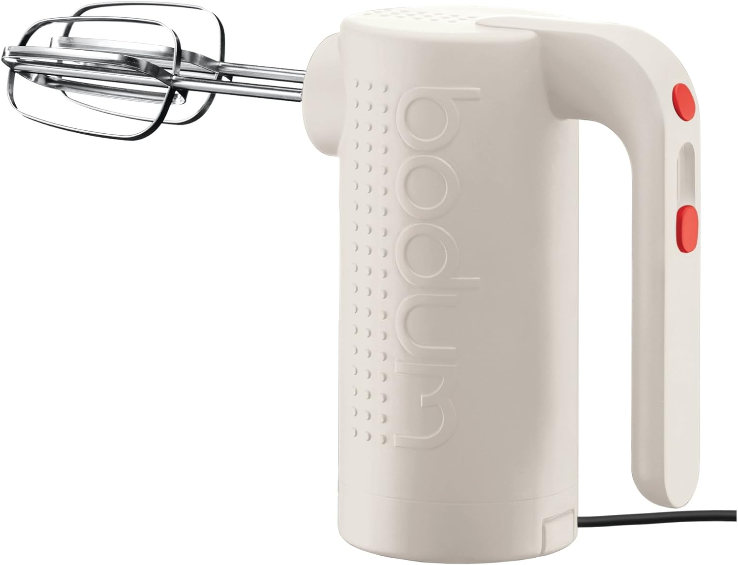 BODUM BISTRO of electrical hand mixers (dishwasher-safe stainless steel accessories, 5-speed levels) cream colored