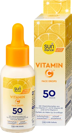 Sun fluid face drops with vitamin C, SPF 50, 30 ml