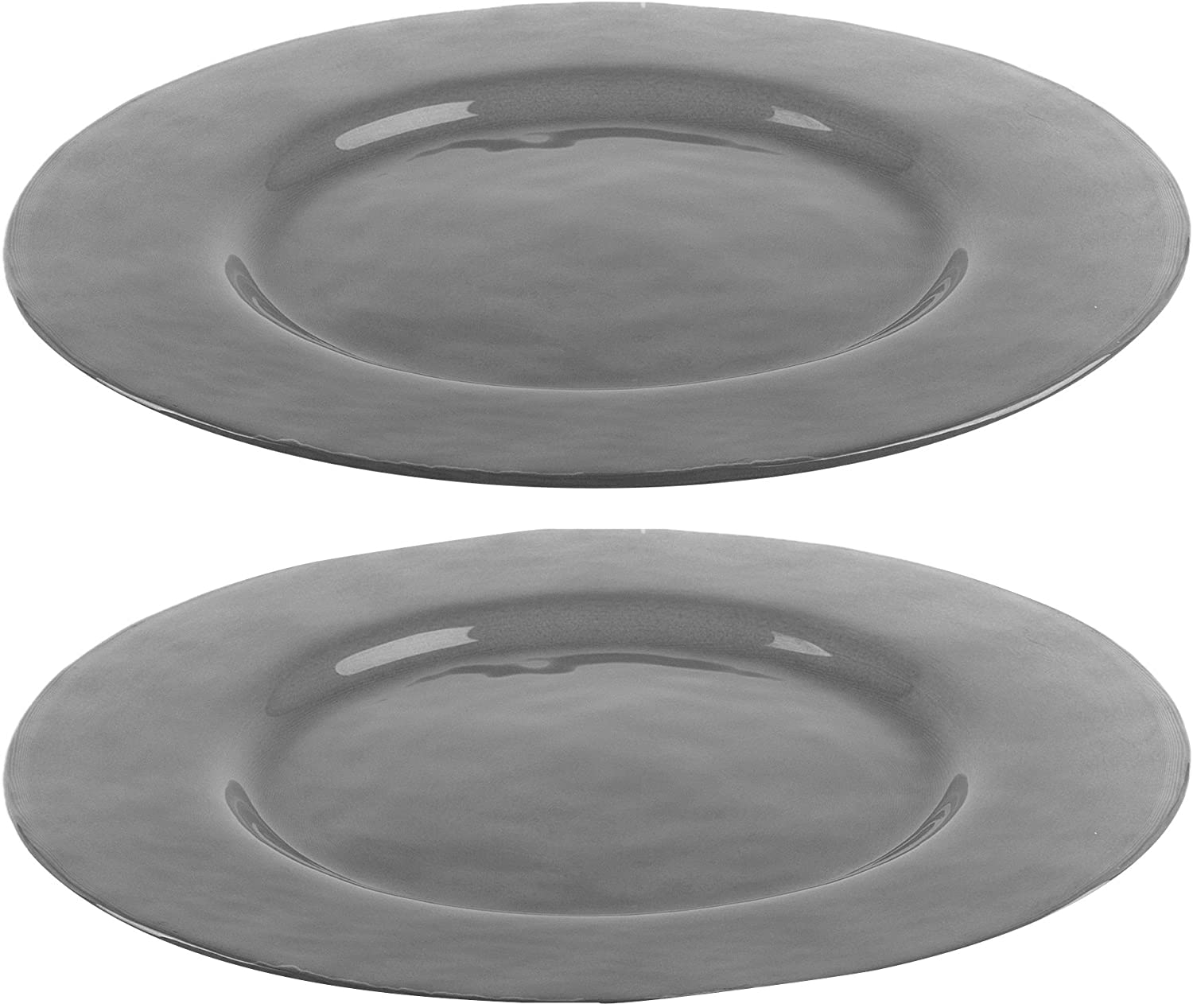 Bohemia Cristal 093 012 045 Play of Colors Set of 2 Plates Approx. Diameter 320 mm Made of Soda-lime Glass Plate, Glass, 1.9 x 32 x 1.9 cm, 1.9 x 32 x 1.9 cm