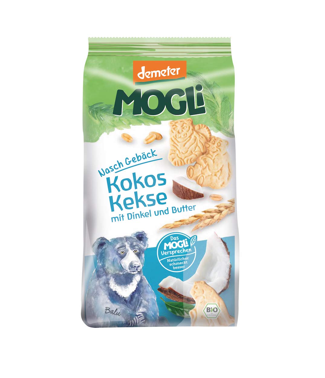 MOGLi Bio Demeter Kokos Dinkel Kekse 7er Pack (7x 125 g)