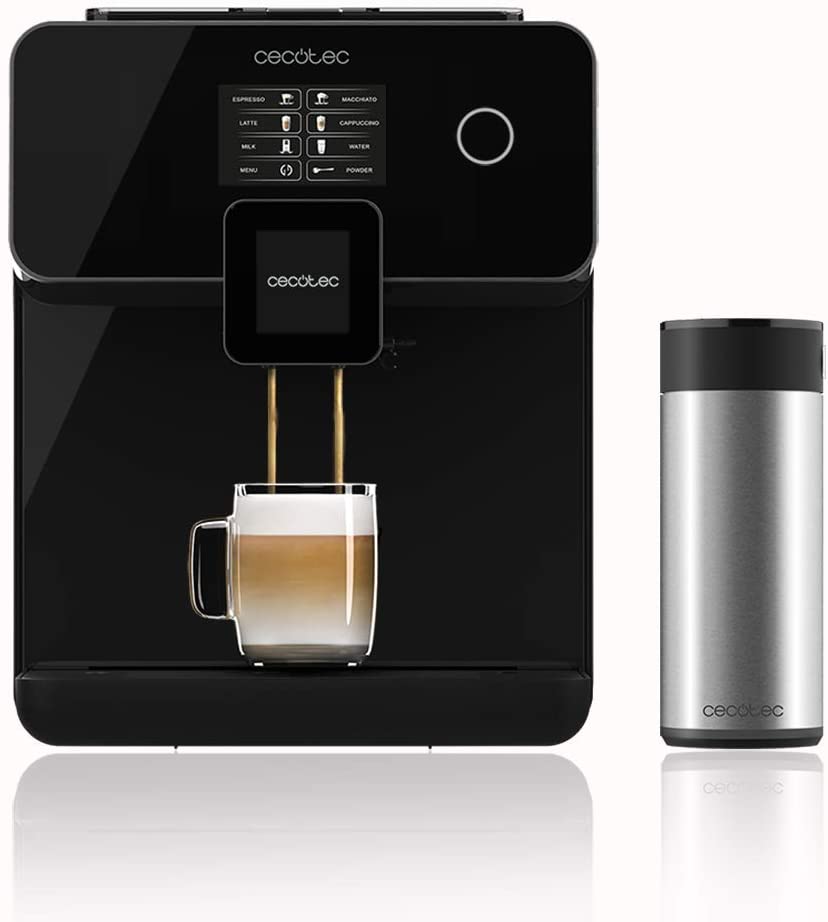 Cecotec Power Matic-ccino 7000 coffee machine, free-standing, 1.7 l, integrated grinder, 1500 W, black digital black