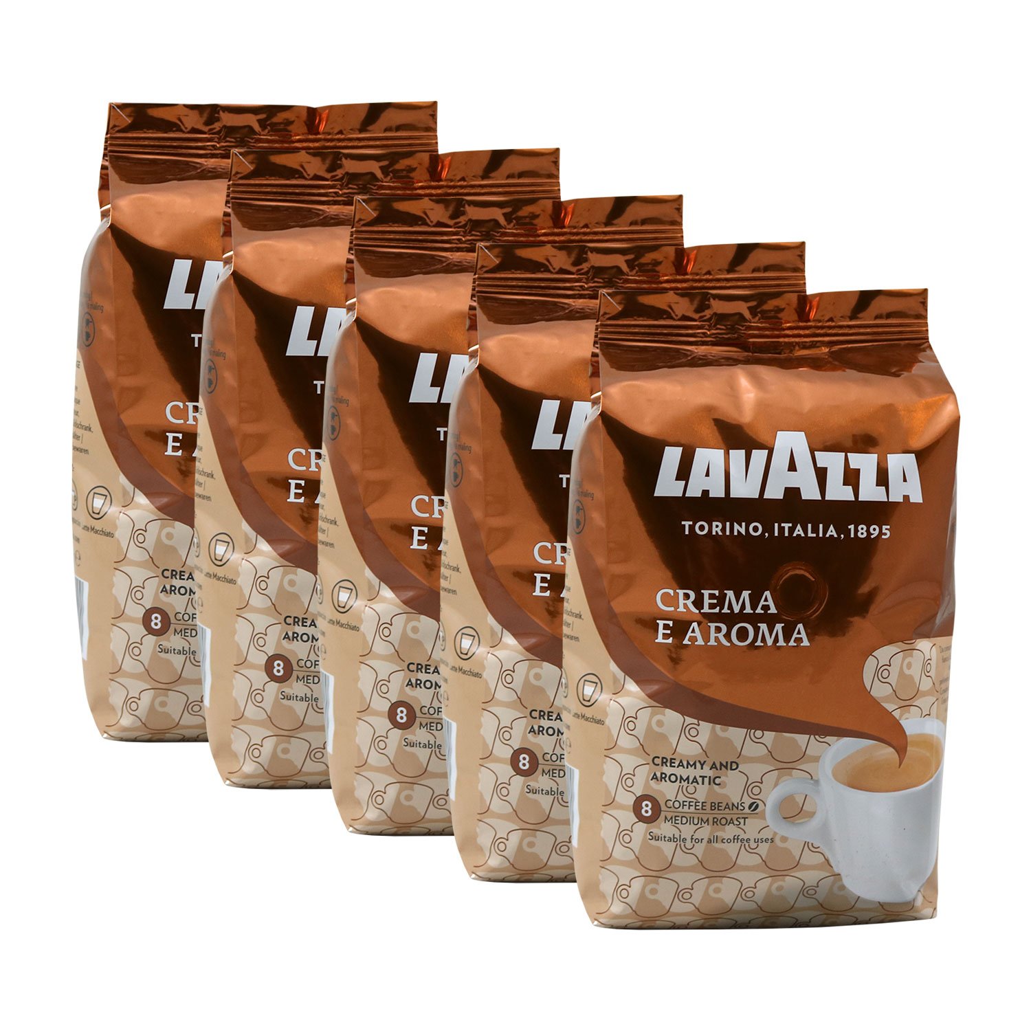 Lavazza Coffee Crema E Aroma (5 x 1 kg pack)