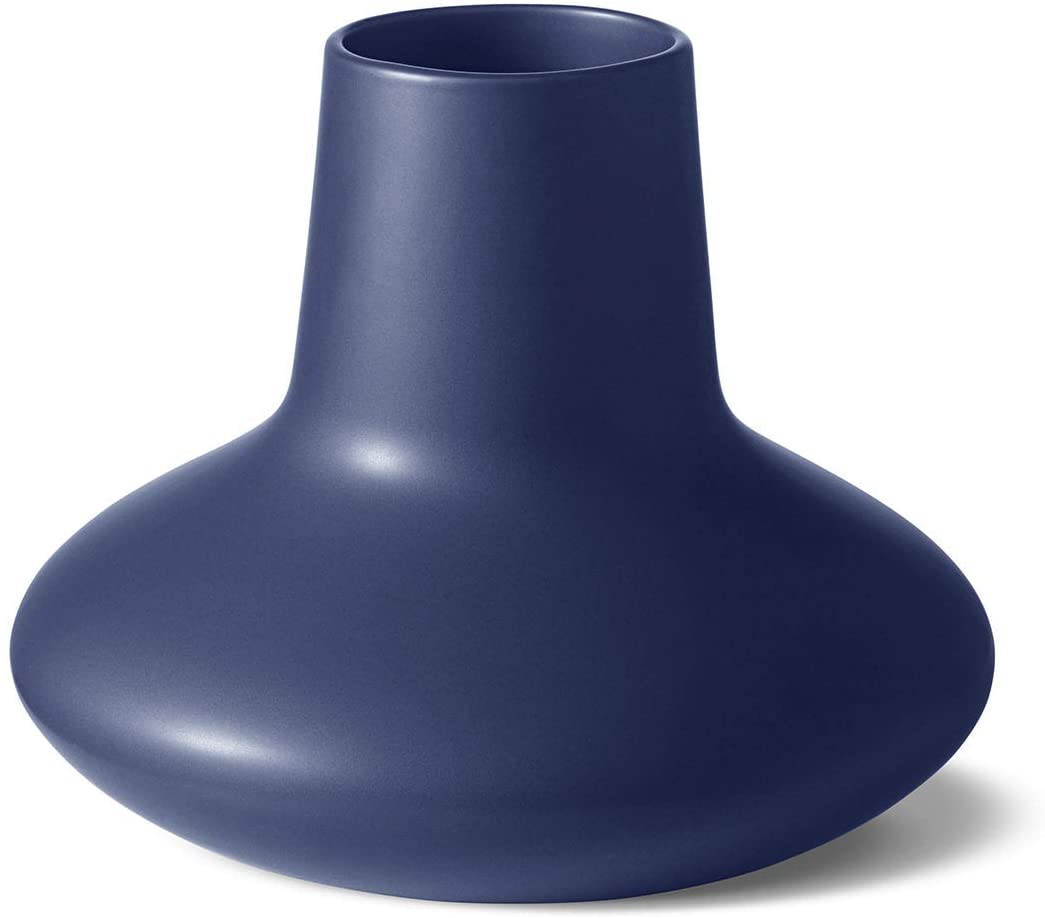 Georg Jensen HK Blue Stone Vase 15 x 15 x 12.5 cm
