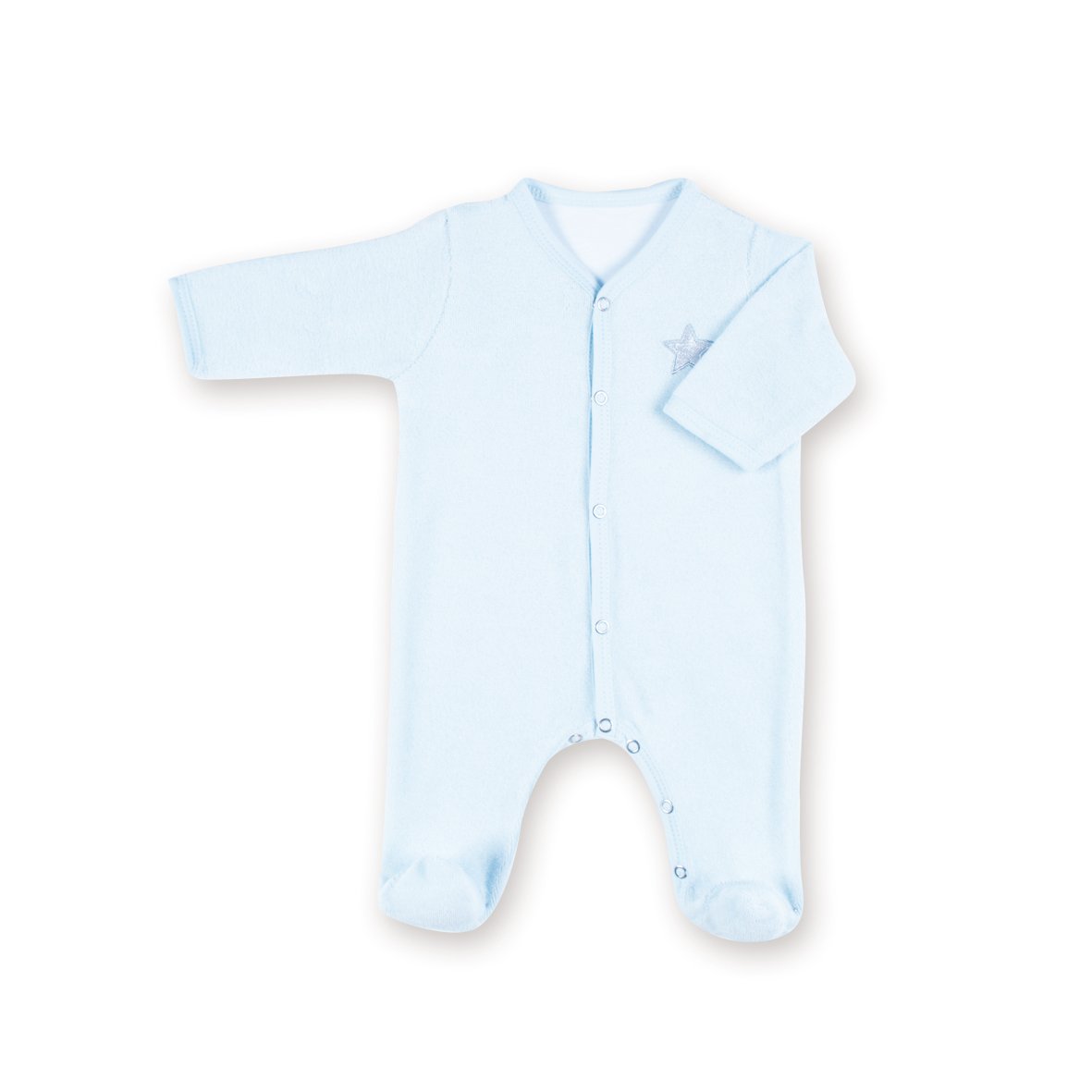 Bemini by Baby Boum 563STAR061TU Romper Sleepsuit Terry Stary Frost 1 3 m Blue