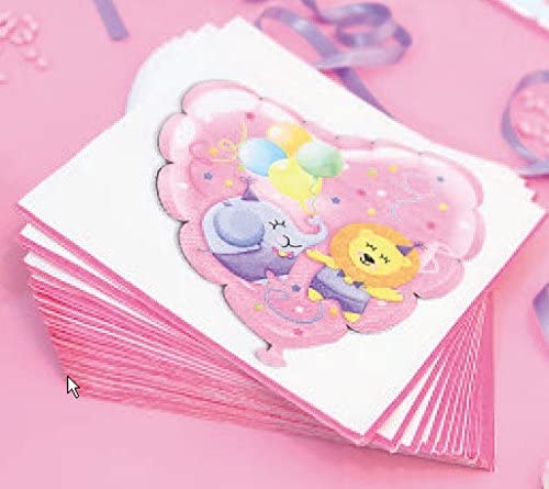 Givi Itali Baby Girl Party Paper Napkins (Pack Of 20, One Size)
