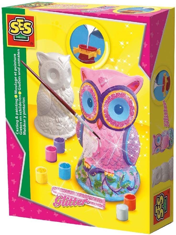 Ses Creative 01285-Owl Figurine With Glitter