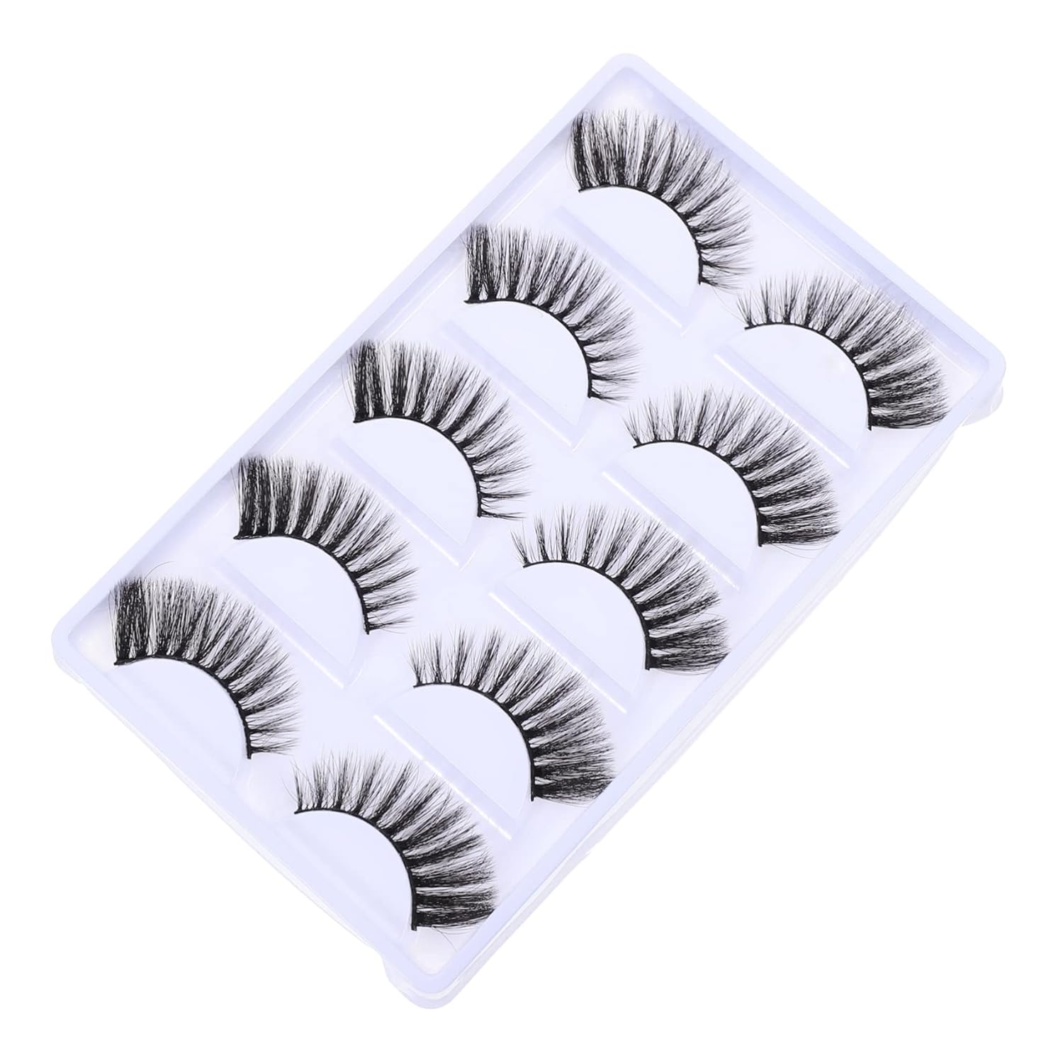 VINTORKY 3D Chemical Fiber Eyelashes, Natural False Eyelashes for Dense Eyelash Look, Reusable and Easy to Use Eye Flakes for a Charming Appearance