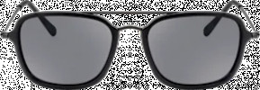 Sunglasses adults black frame, metal bracket, black tinted lenses, 1 piece