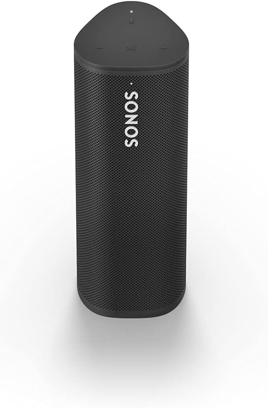 Sonos Roam Wifi & Bluetooth Speaker, Black, Waterproof Speaker with Alexa Voice Control, Google Assistant and Airplay 2, Wireless Outdoor Music Box for Music Streaming