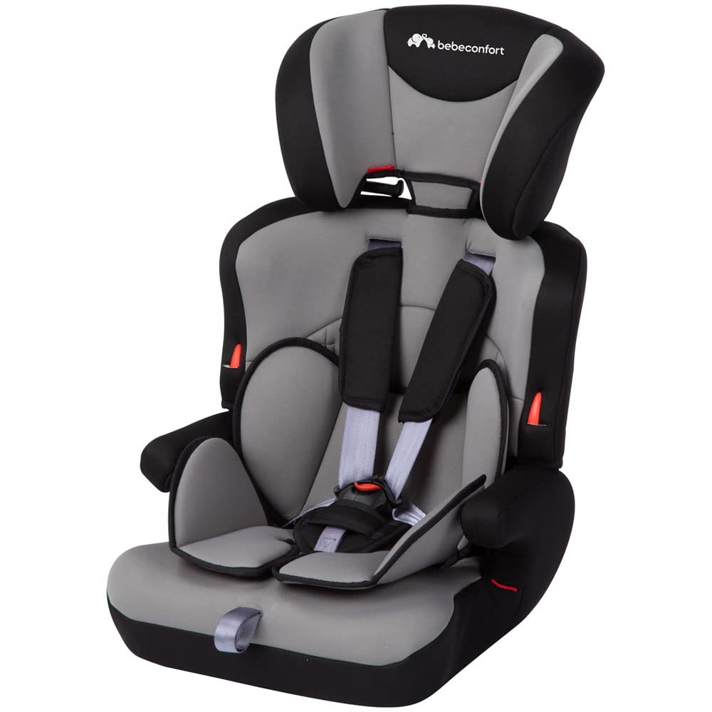 Bebe Confort Ever Safe+, Comfortable 2-1 Child Seat, for Children from 9 Months to 12 Years, 9-36 kg, Full Black