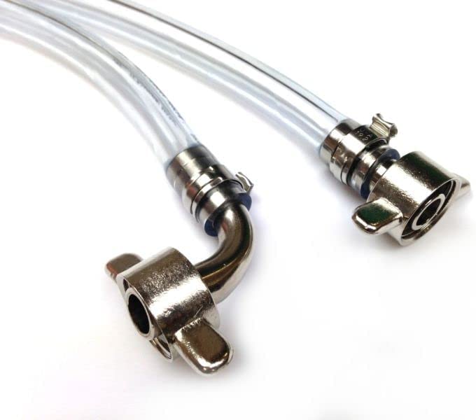 Beer Hose 7 x 12 mm with Connections Various Lengths for Pump System Beer Cooler Tankless Cooler (0.5)