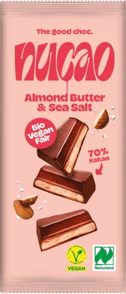 nucao Chocolate Almond Butter & Sea Salt, 125 g