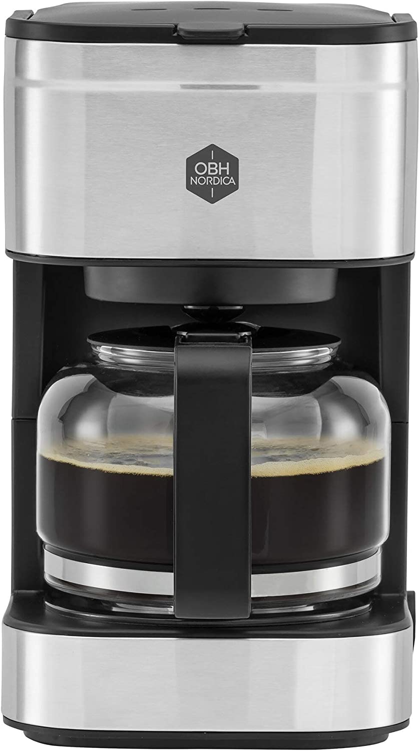 OBH NORDICA 2349 Coffee Prio Coffee Machine Stainless Steel 0.75 Litres 6 Copper Drip Stop Function Automatic Shut-Off 700 W