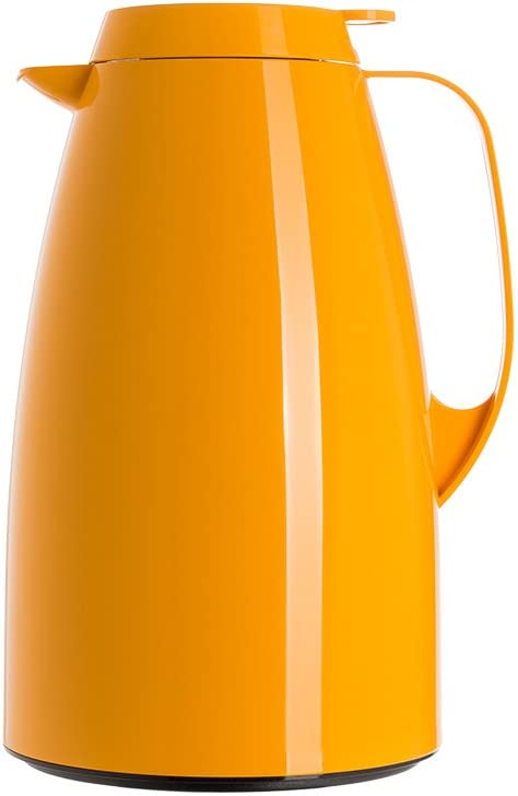 Emsa 508363 thermos flask, thermos flask, 1.5l filling volume, coffee pot, quick tip closure, basic in orange