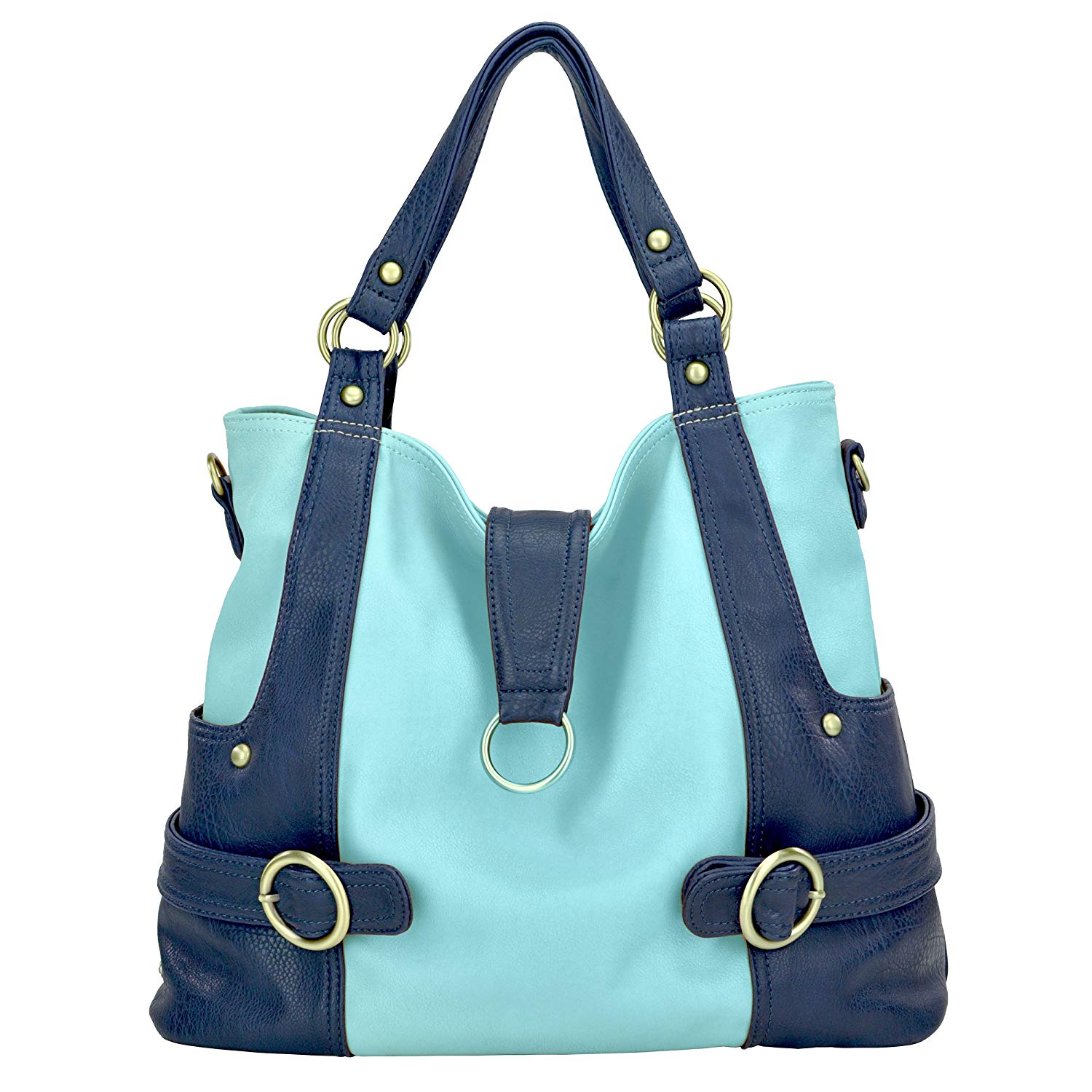 timi & leslie Hannah TL 214 Rear 01BL Pastel Baby Blue Navy, Leather-Look With Contents