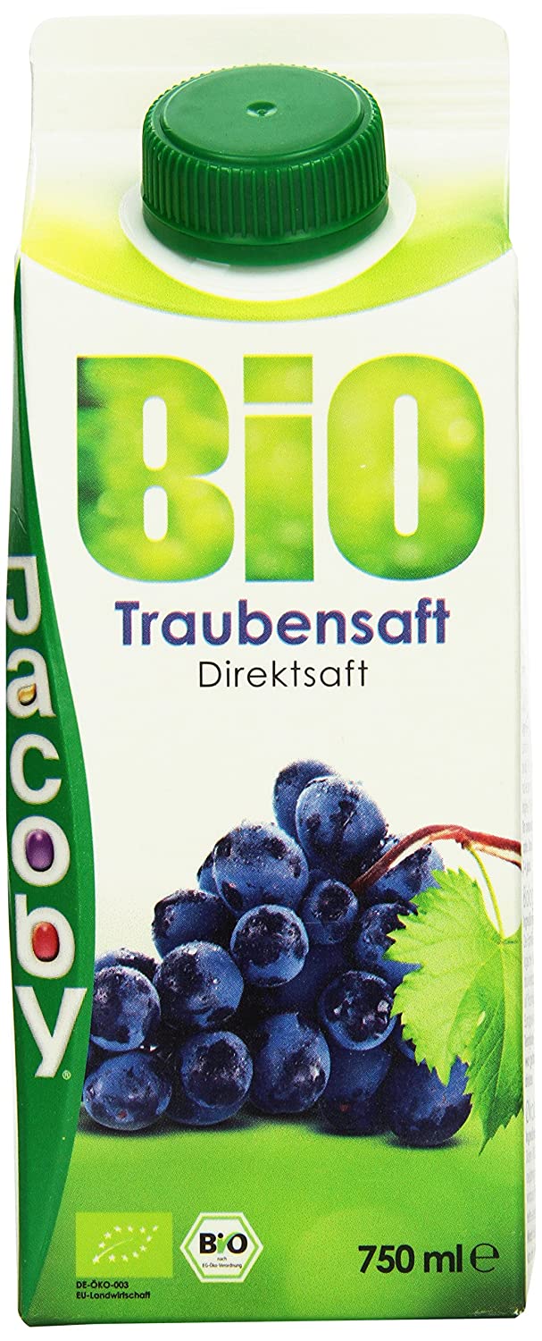 Jacoby Bio Traubensaft, 8er Pack (8 x 750 ml)