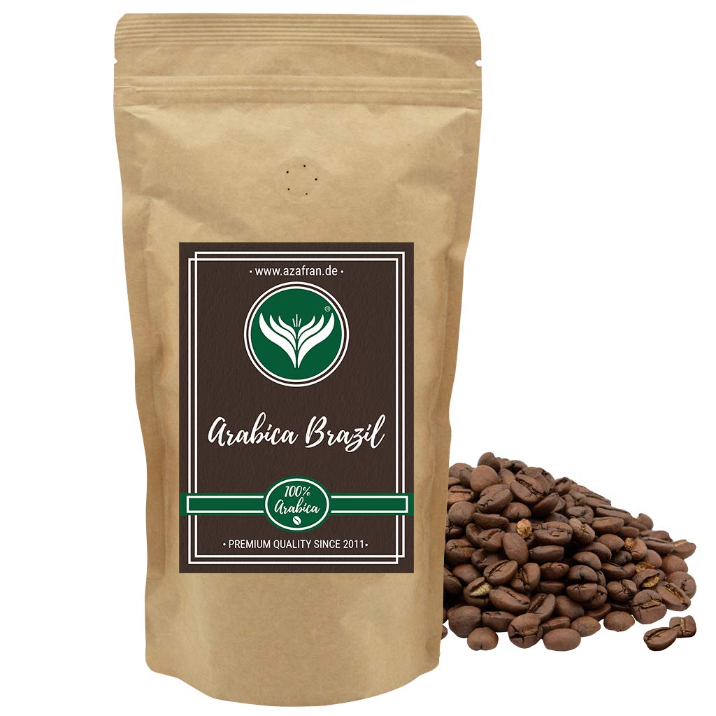 Azafran Coffee Beans 100% Arabica from Brazil Light Premium Roasting Mild 500 g