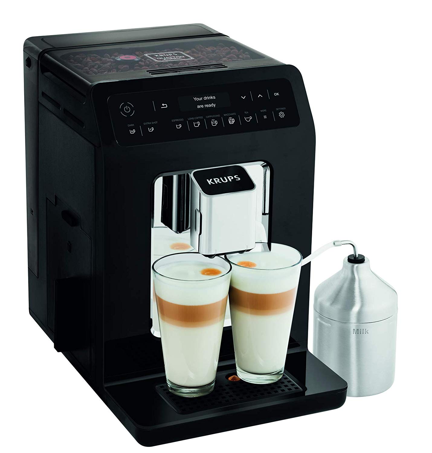 Krups Evidence Coffee Machine One Touch Cappuccino Oled Control Panel With 