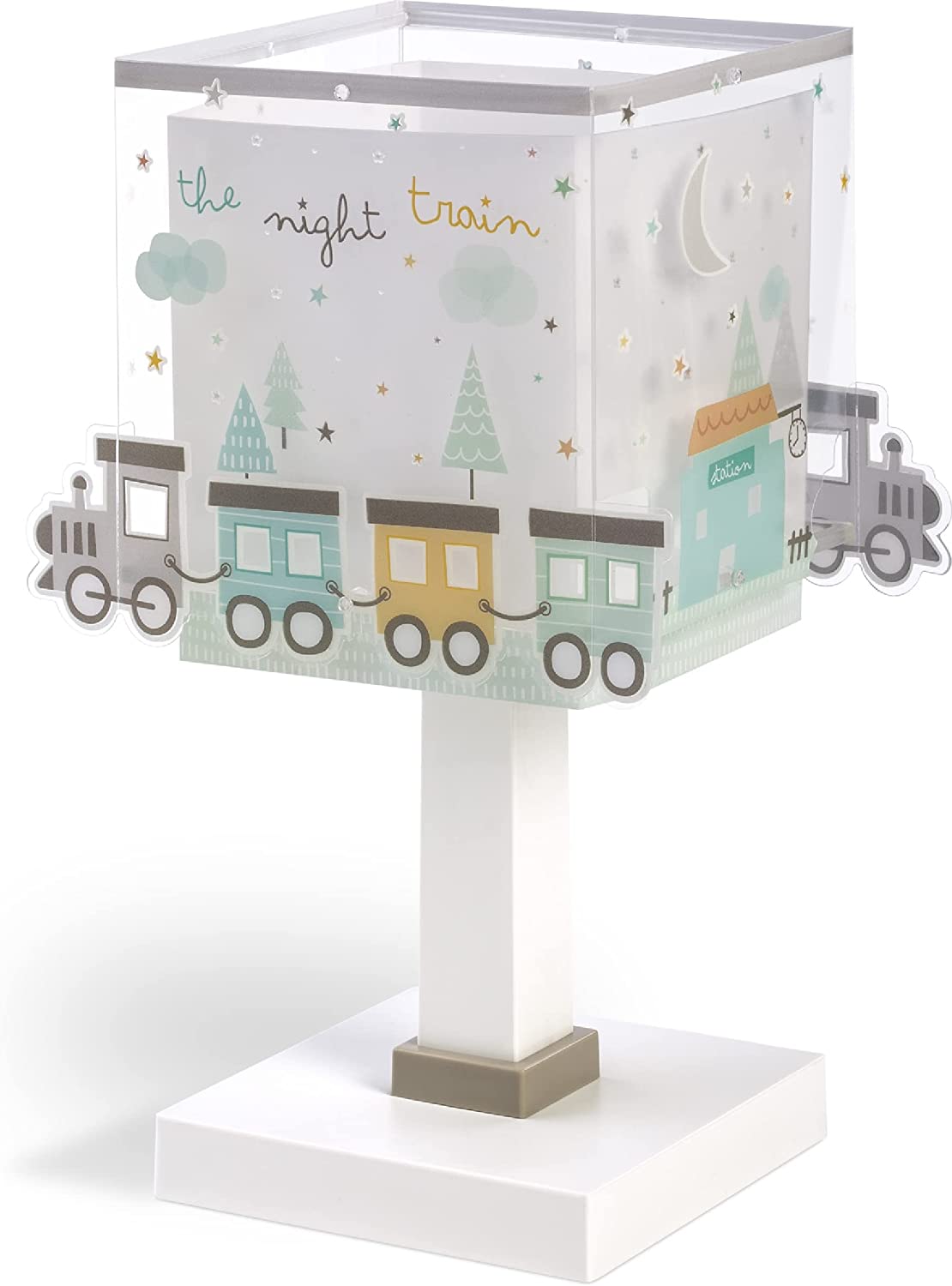 Dalber Children\'s Table Lamp Bedside Lamp Colours Train The Night Train