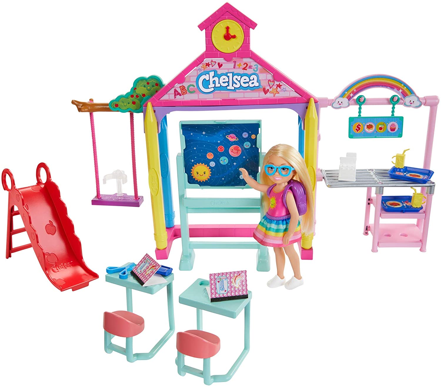 Barbie Ghv80 Club Chelsea Classroom Play Set With A Doll (Blonde) And Schoo