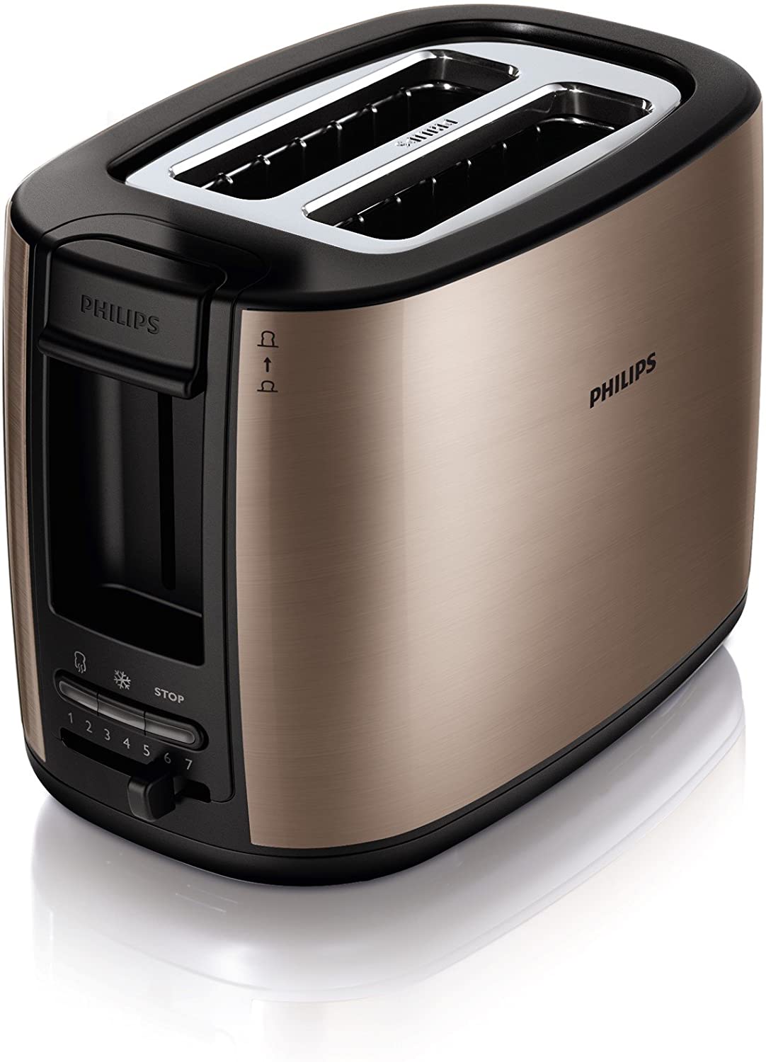 Philips HD2628/70 Toaster Viva Metal, Copper, 2 Slots, 950 W