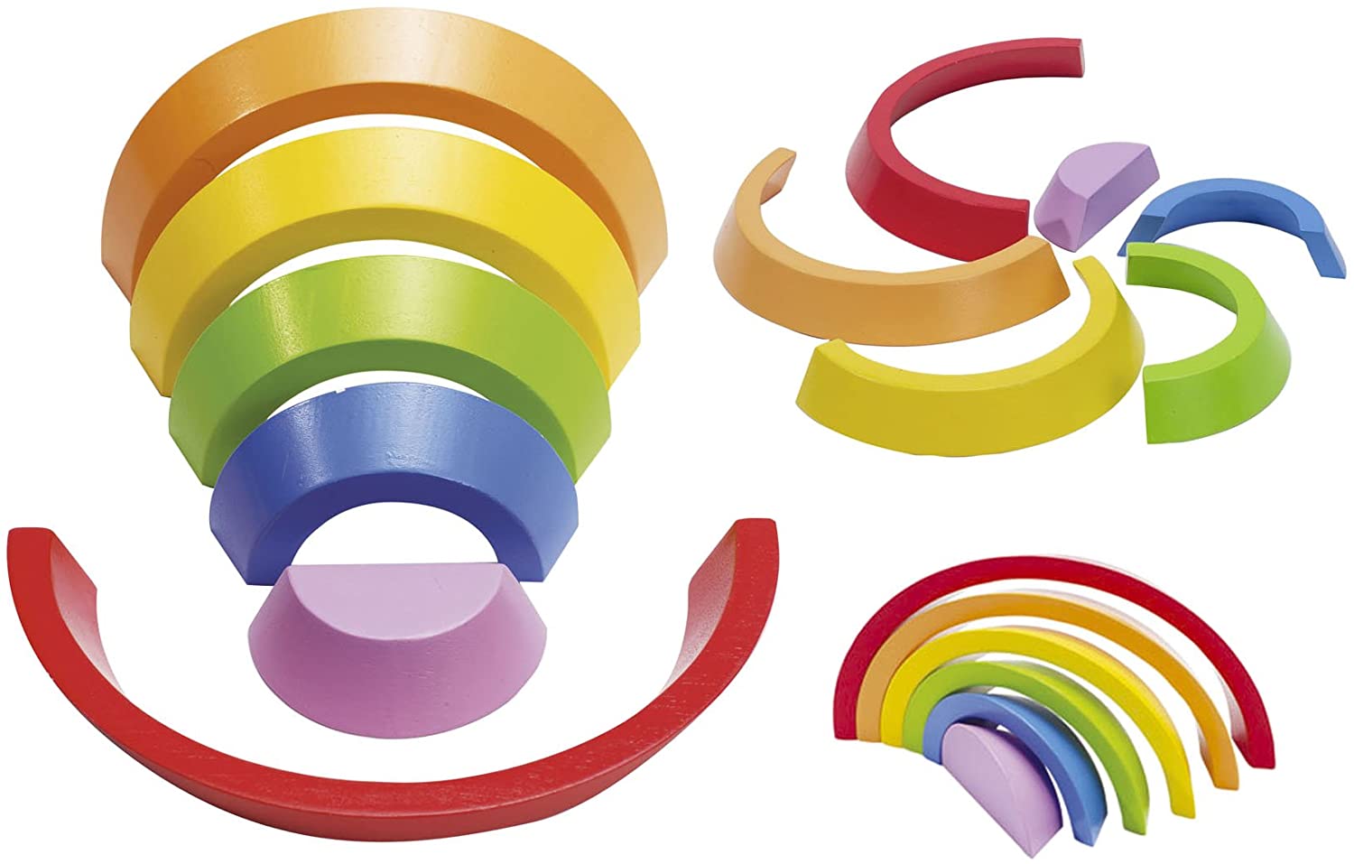 Educo Curved Rainbow Block Set
