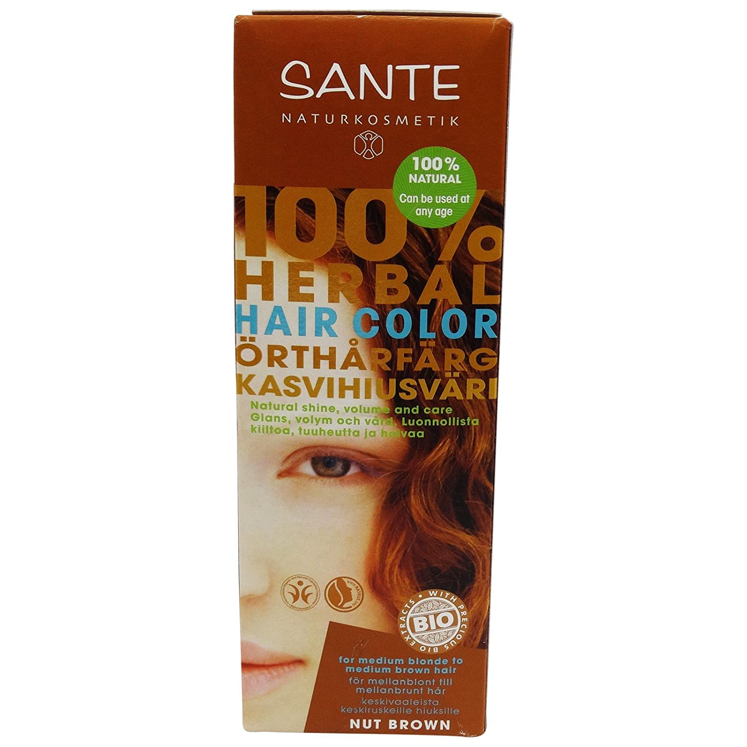 shop bio yumi Sante Herbal Hair Color Nut Brown – Without Peroxide and Ammonia – Free from Artificial Colours – Vegan, ‎braun