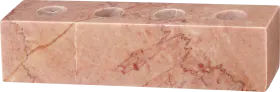 Decorating & Furnishing Candle holder made of marble, pink (20x5x5 cm), 1 piece
