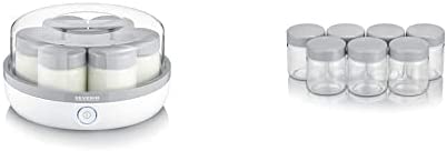 SEVERIN Yoghurt maker with additional replacement glasses (JG 3518 + EG 3513)