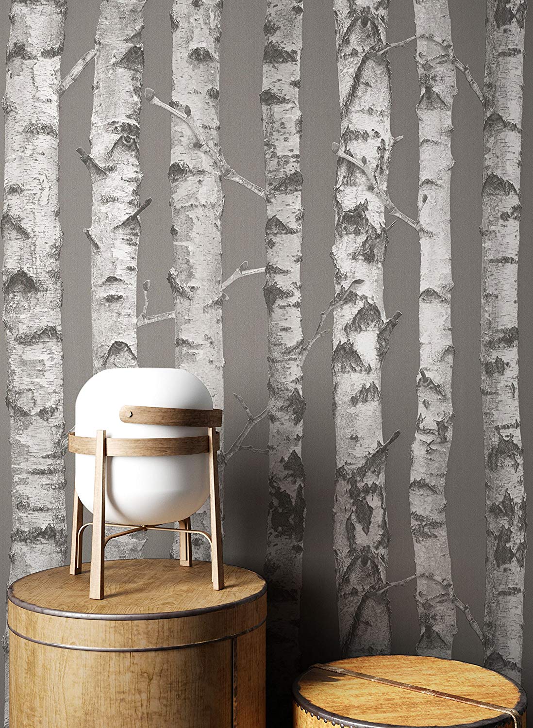 Newroom Wallpaper White Wood Timber Wood Country House Style Non-Woven Wall