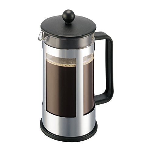 BODUM Borosilicate Glass Kenya 8-Cup Coffee Maker with Black Lid, Copper