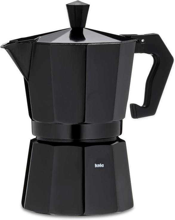 kela Italia 10553 Espresso Maker 150 ml for 3 Cups Aluminum Black