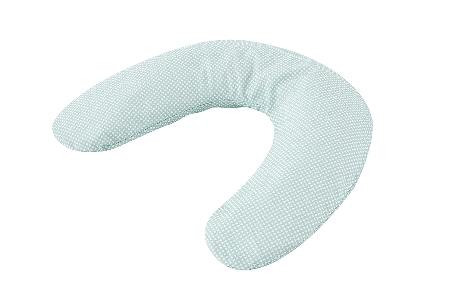 Träumeland T041029 Side Bearing Pillow | Neck pillow | Baby pillow Geo turquoise - stabilize in side position, additionally ideal as sleeping and travel pillow, multicolored
