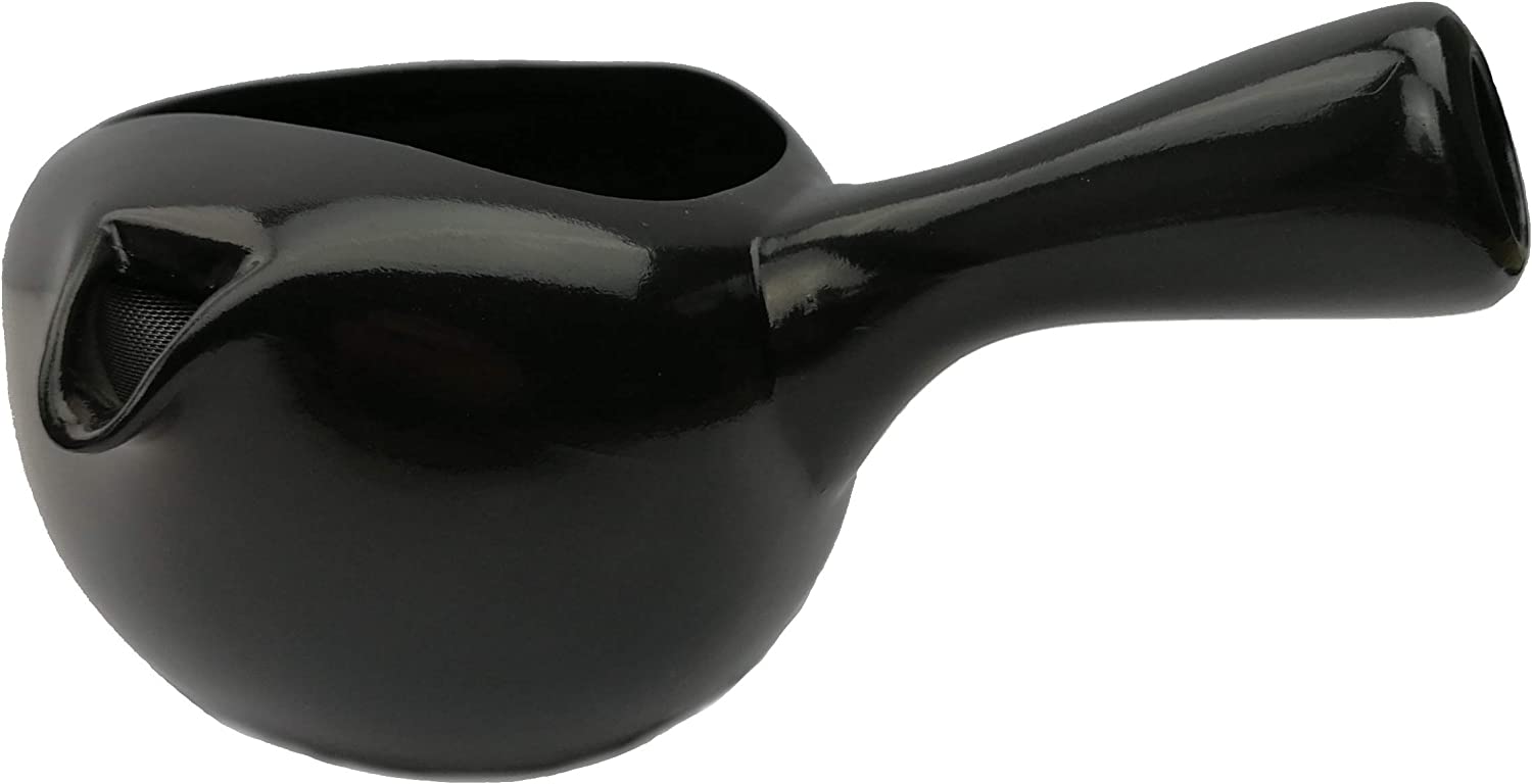 Kyusu Tokoname Style One-Handed Teapot with Tea Strainer 350 ml Black