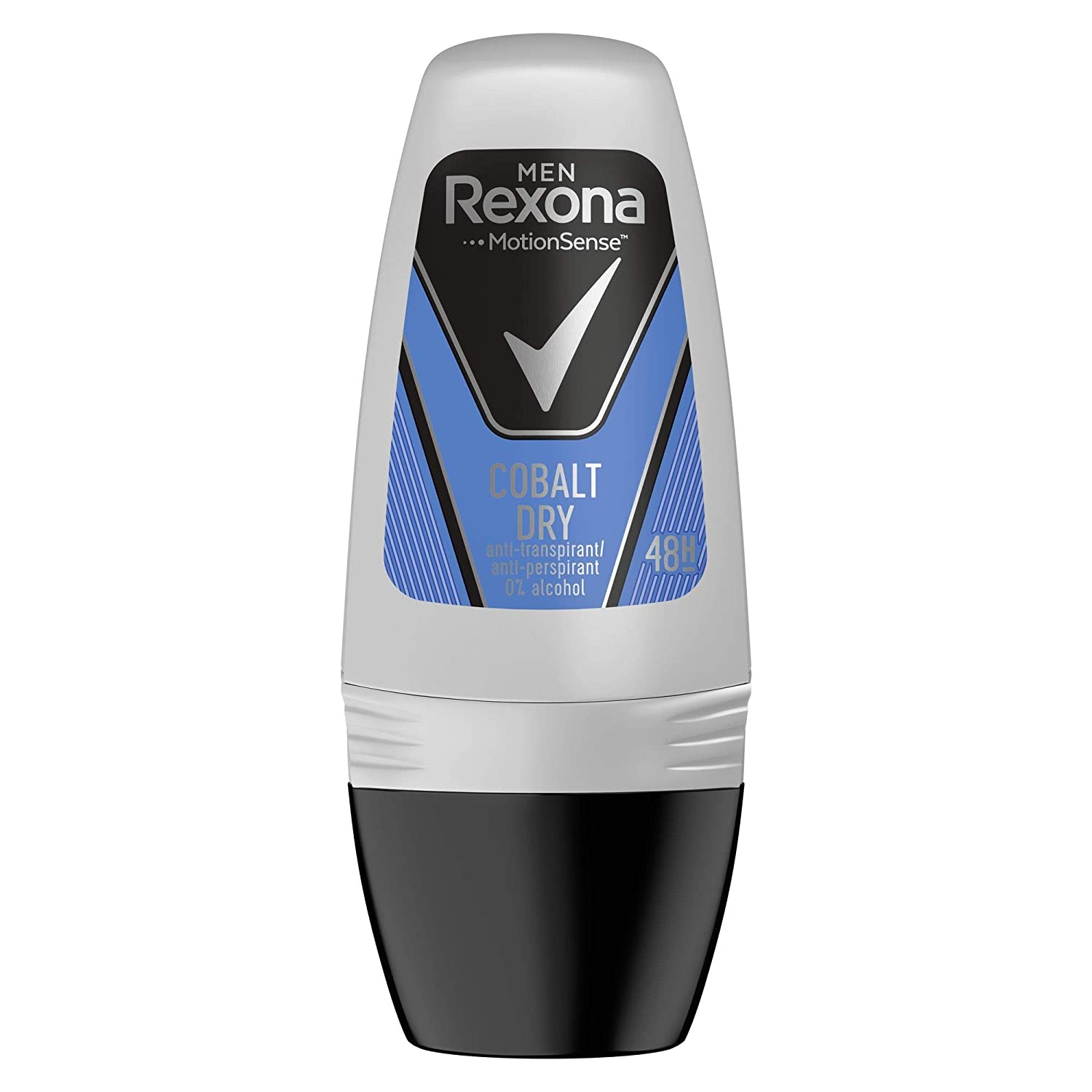 Rexona Men Anti-Perspirant Roll-On Deodorant for Body Odour and Underarm Wetness Cobalt Dry 48 Hour Protection 50 ml Pack of 1
